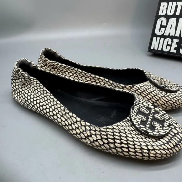 Tory Burch King Cobra Minnie TravelBallet Flats Women Casual Slip on Shoes 9.5M