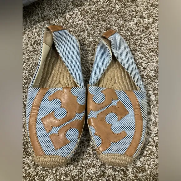 Tory Burch Lonnie Espadrille Textile Sandals Women's Size 7.5