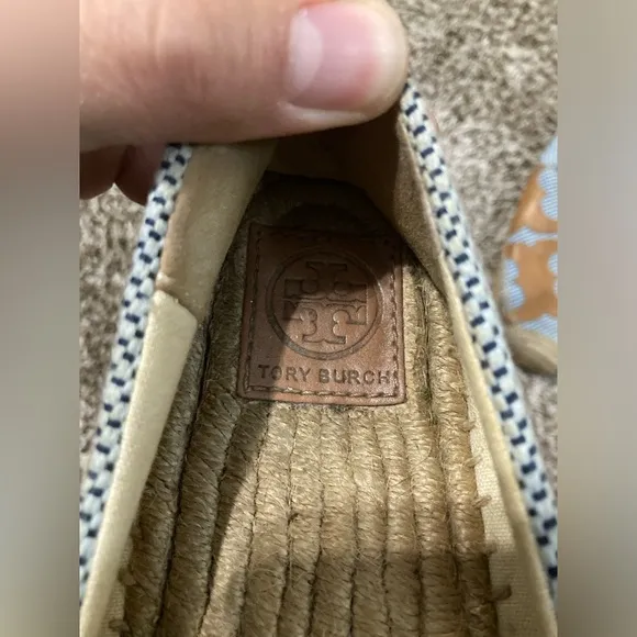 Tory Burch Lonnie Espadrille Textile Sandals Women's Size 7.5