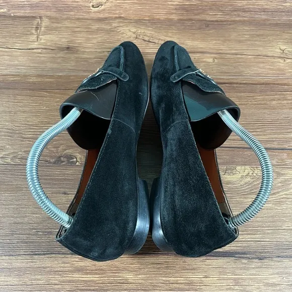 TORY BURCH ‘Metal Miller’ Black Suede Loafers Women’s Size 9 Shoes