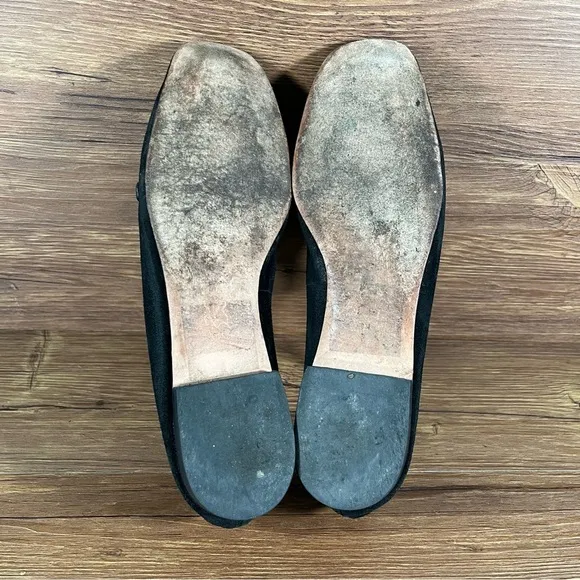 TORY BURCH ‘Metal Miller’ Black Suede Loafers Women’s Size 9 Shoes