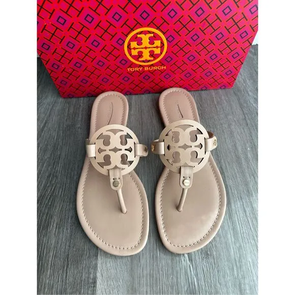 Tory Burch Miller Sandal Leather Sandals Size 8.5 $198