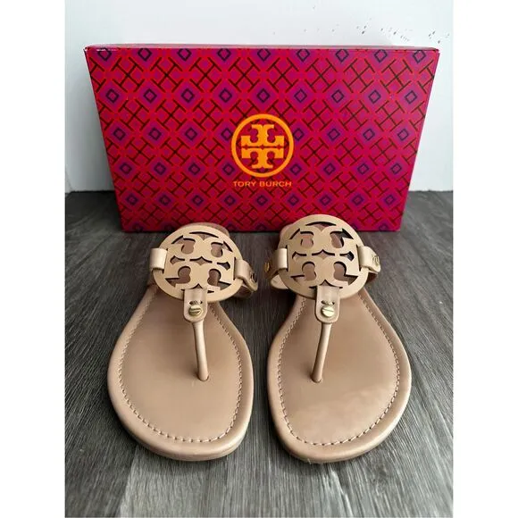 Tory Burch Miller Sandal Leather Sandals Size 8.5 $198
