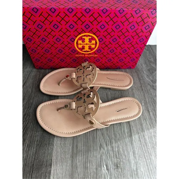 Tory Burch Miller Sandal Leather Sandals Size 8.5 $198
