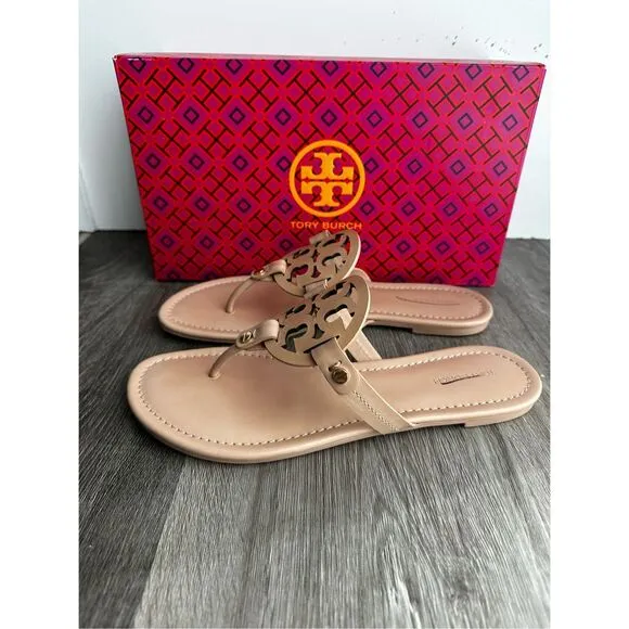 Tory Burch Miller Sandal Leather Sandals Size 8.5 $198