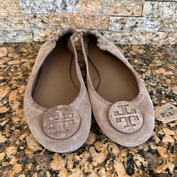 Tory Burch mini travel suede ballet flats
