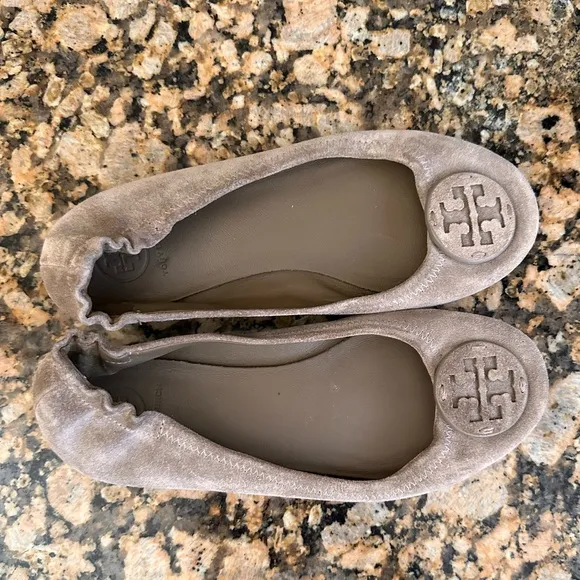 Tory Burch mini travel suede ballet flats