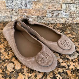 Tory Burch mini travel suede ballet flats