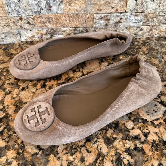 Tory Burch mini travel suede ballet flats