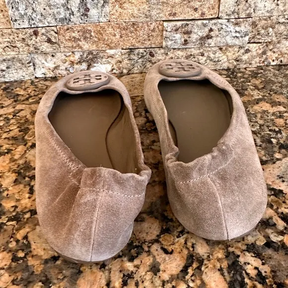 Tory Burch mini travel suede ballet flats