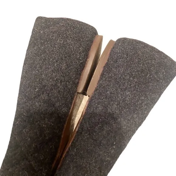 Tory Burch Parker Ballet Gray‎ Brown Wool Slip On Flats