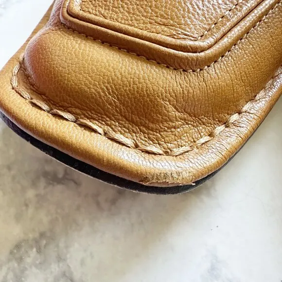 Tory Burch Perrine Loafer Felleni Milled Caramel Corn