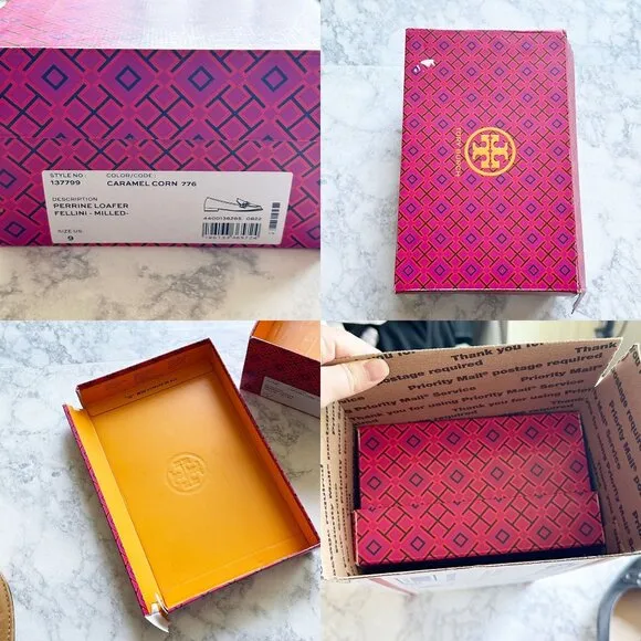 Tory Burch Perrine Loafer Felleni Milled Caramel Corn