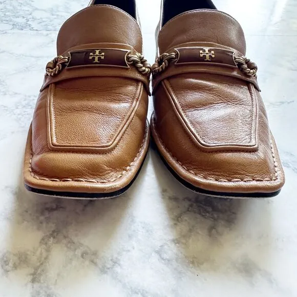 Tory Burch Perrine Loafer Felleni Milled Caramel Corn