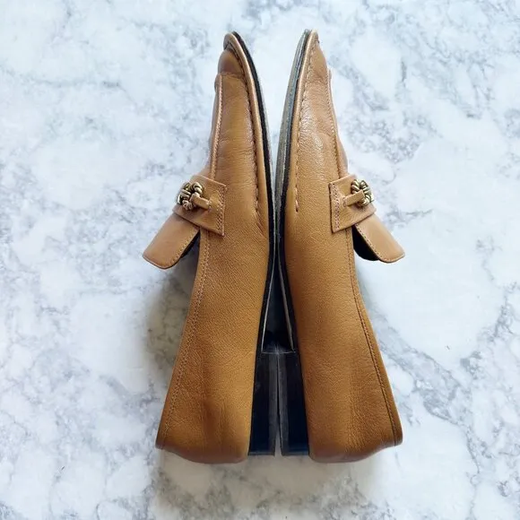 Tory Burch Perrine Loafer Felleni Milled Caramel Corn