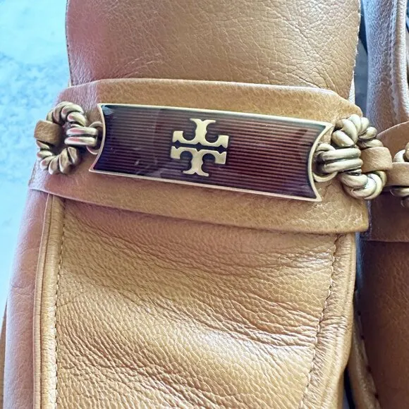 Tory Burch Perrine Loafer Felleni Milled Caramel Corn