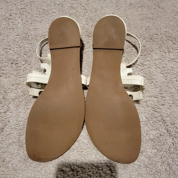 Tory Burch Phoebe Thong Sandals Ivory Size 9