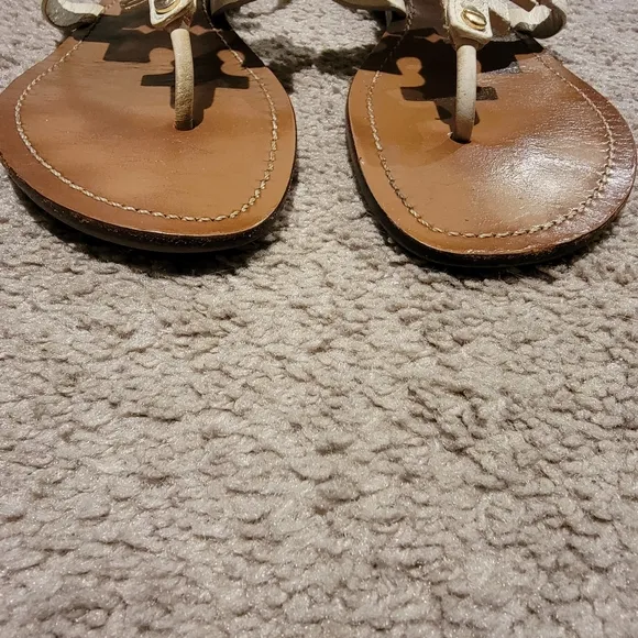 Tory Burch Phoebe Thong Sandals Ivory Size 9