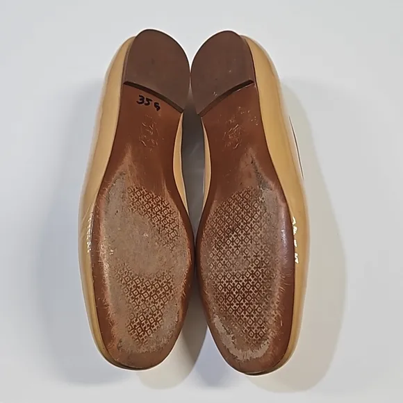 Tory Burch Samantha Smoking patent leather tan/beige loafers women's size 7.5