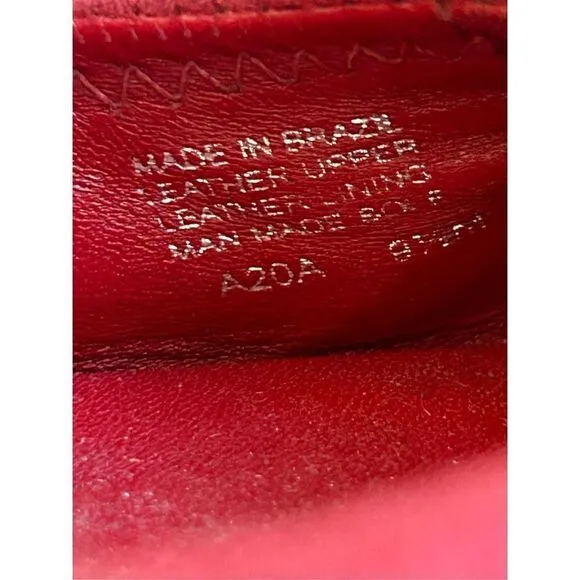 Tory Burch Slip-On Suede Reva Ballet Flats Womens Red Size 9.5