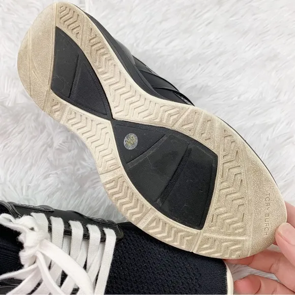 Tory Burch T Sock Runner Sneakers in black