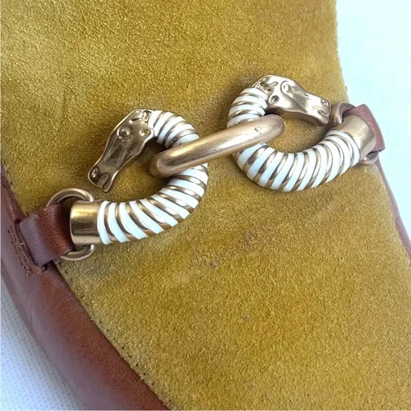 Tory Burch Tiramisu Tan Jessa Suede &amp; Leather Loafers