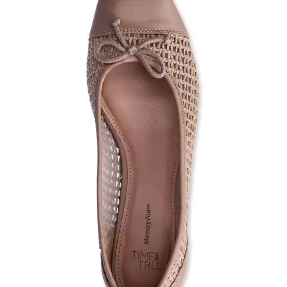 Trendy Women's Woven Cap Toe Ballet Flats - Stylish Comfort for Work or Play