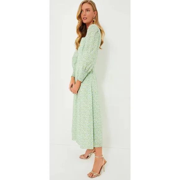 Tuckernuck Hyacinth House Jardin Floral Johanna Maxi Midi Long Sleeve Dress