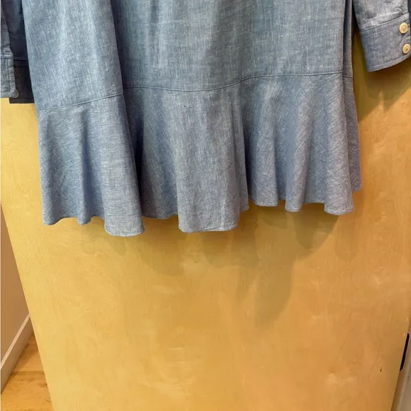 Tuckernuck Light Blue Callahan Chambray Shirt Dress