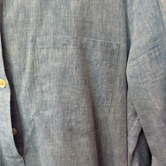 Tuckernuck Light Blue Callahan Chambray Shirt Dress