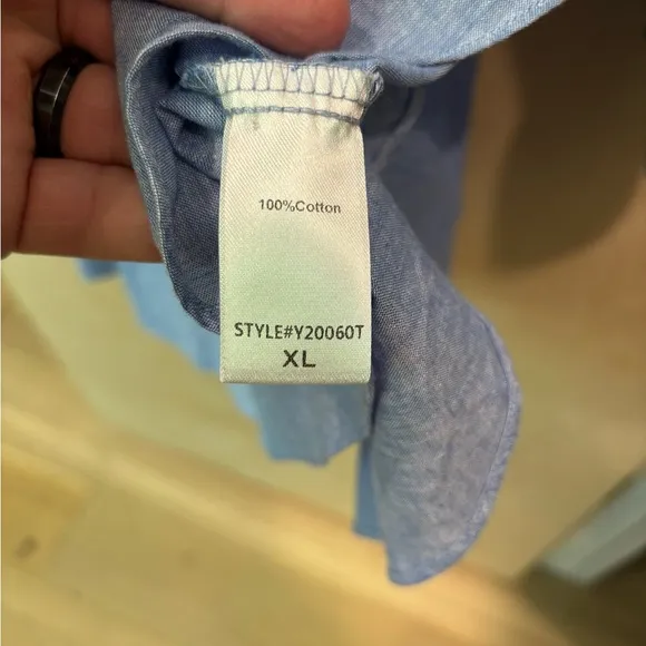 Tuckernuck Light Blue Callahan Chambray Shirt Dress