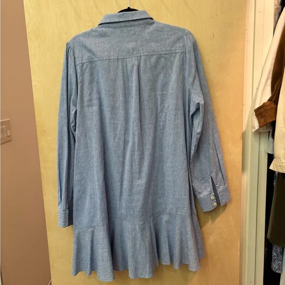 Tuckernuck Light Blue Callahan Chambray Shirt Dress