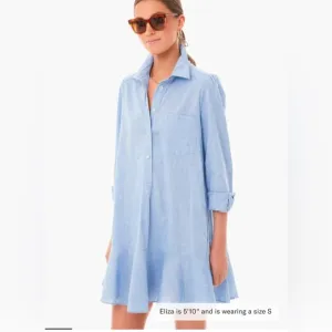 Tuckernuck Light Blue Callahan Chambray Shirt Dress