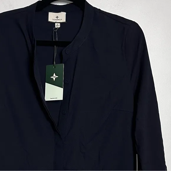 TUCKERNUCK Navy Crepe Royal Shirt Dress