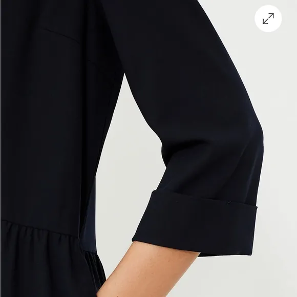 TUCKERNUCK Navy Crepe Royal Shirt Dress