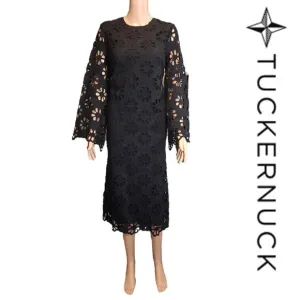 Tuckernuck Noir Eyelet Hutton Dress NWT Black Med