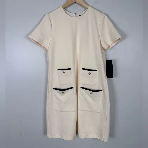 TUCKERNUCK Pearl White Short Sleeve Francoise Dress NEW