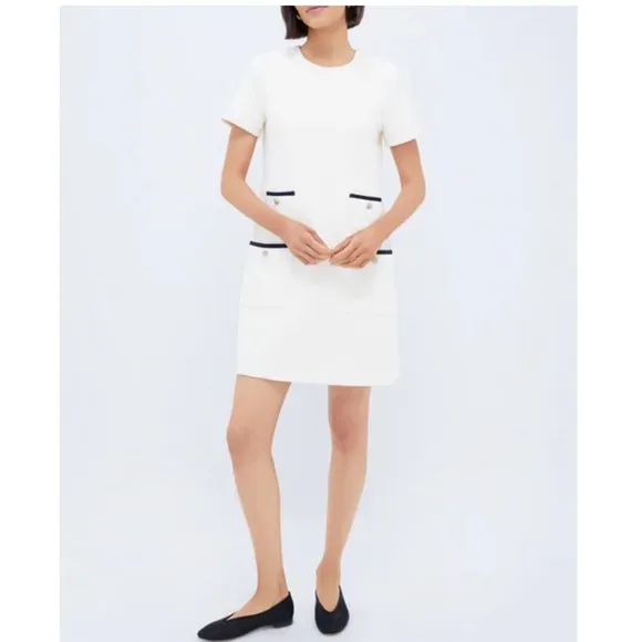 TUCKERNUCK Pearl White Short Sleeve Francoise Dress NEW