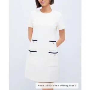 TUCKERNUCK Pearl White Short Sleeve Francoise Dress NEW