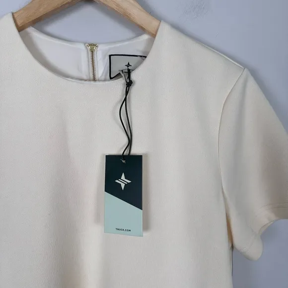 TUCKERNUCK Pearl White Short Sleeve Francoise Dress NEW