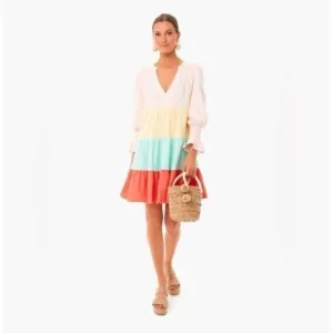 Tuckernuck Pomander Place Kenzo Long Sleeve Tiered Mini Sorbet Pastel Size S