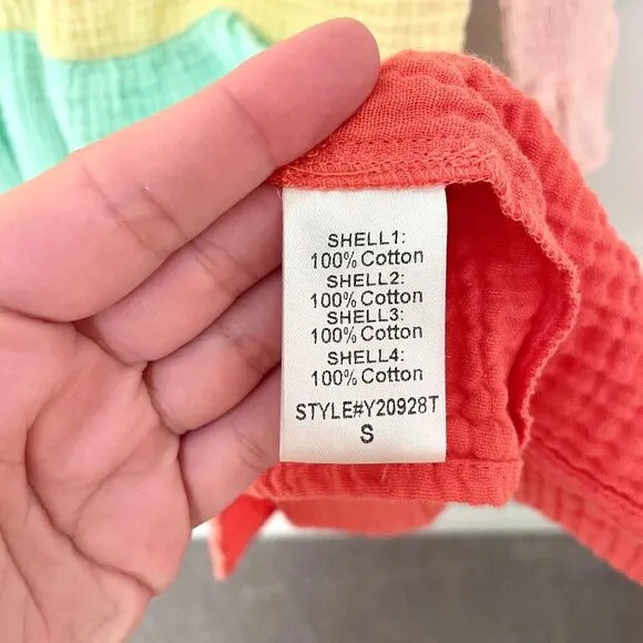 Tuckernuck Pomander Place Kenzo Long Sleeve Tiered Mini Sorbet Pastel Size S