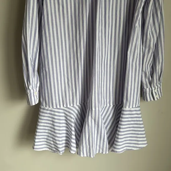 Tuckernuck Striped Callahan Shirt Dress White Blue Red Small
