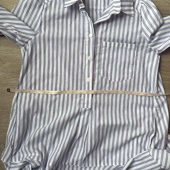 Tuckernuck Striped Callahan Shirt Dress White Blue Red Small