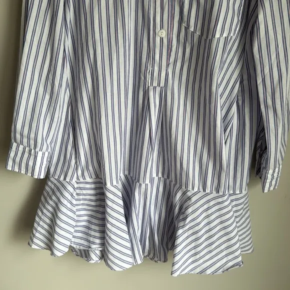 Tuckernuck Striped Callahan Shirt Dress White Blue Red Small
