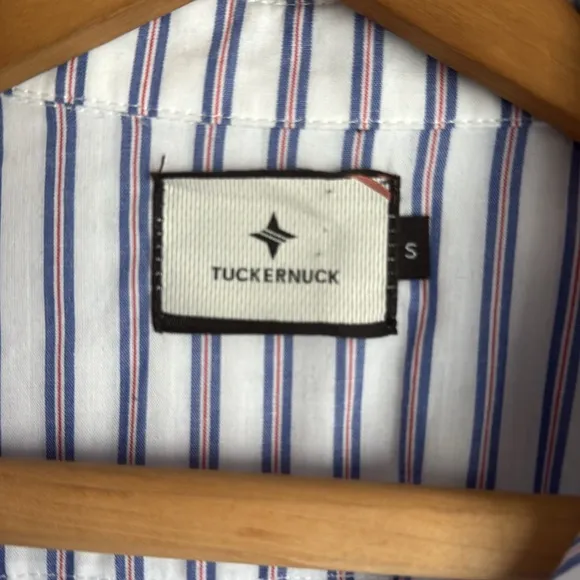 Tuckernuck Striped Callahan Shirt Dress White Blue Red Small
