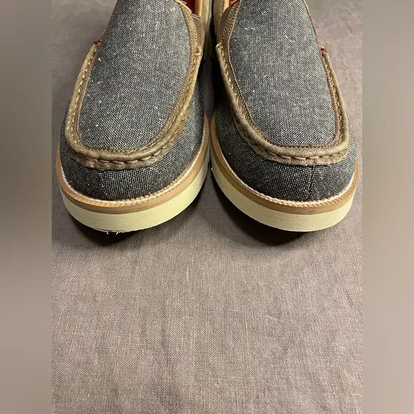 Twisted X Men's ECO TWX Dust Light Shoes Moc Toe Loafers Size 13 Tweed