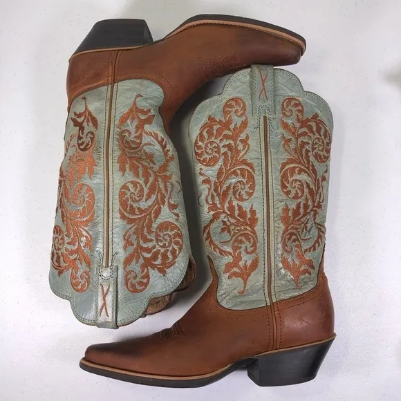 TWISTED X WWT 0029 Leather Cowboy Pull On Boots