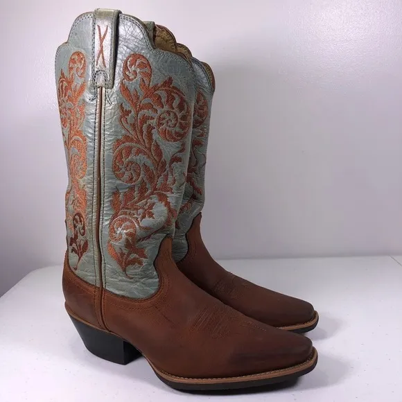 TWISTED X WWT 0029 Leather Cowboy Pull On Boots