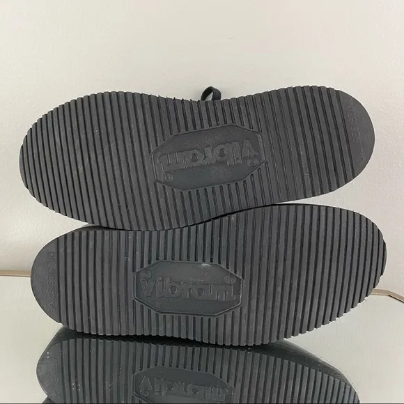 TWO THOUSAND NEVER Leather Green Black Camouflage Vibram Platform Loafers